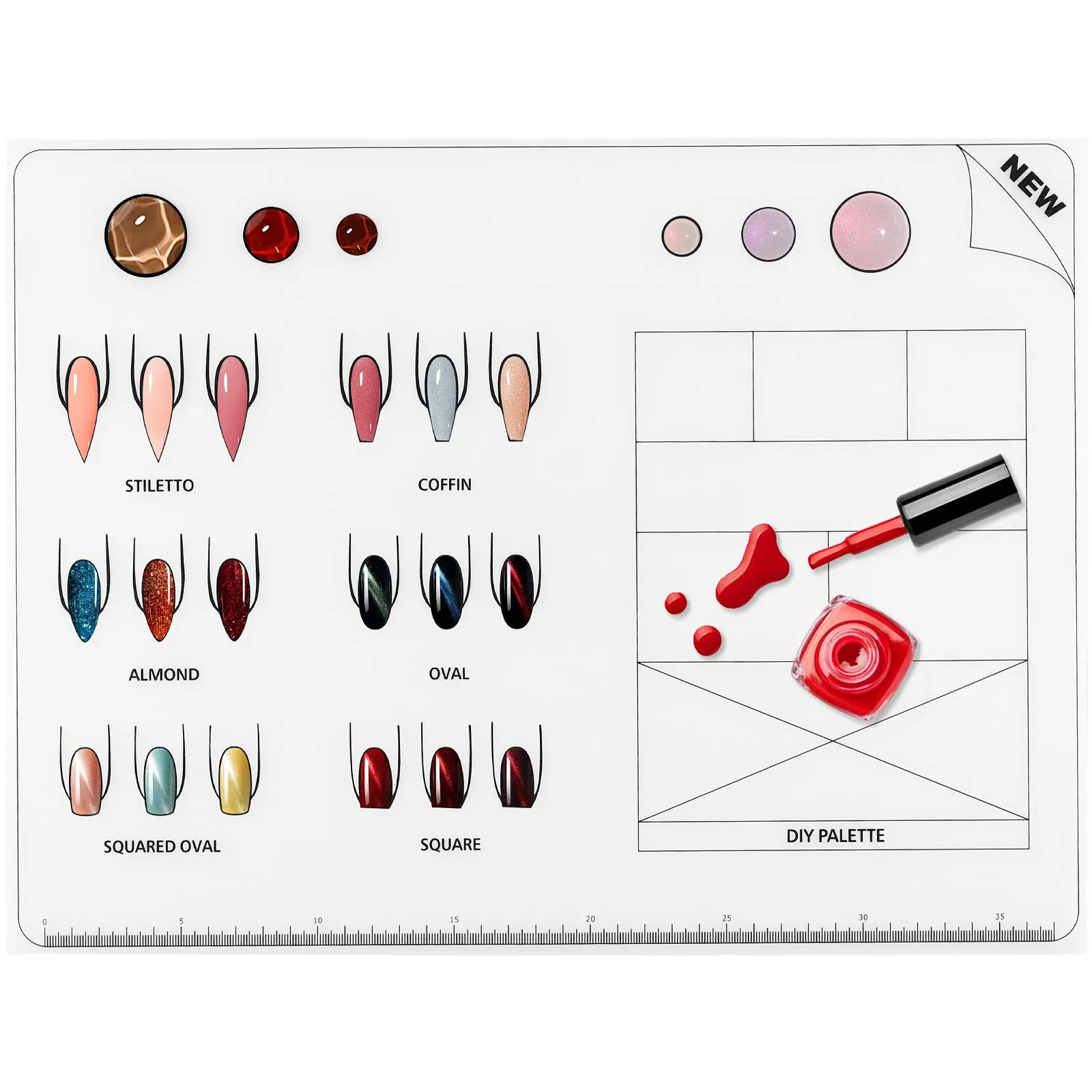 Silicone Nail Pad Acrylic Training Mat Practice Sheet Reusable Washable Manicure Mats for Beginners Professional Tools Nail
Silicone Nail Pad Acrylic Training Mat Practice Sheet Reusable Washable Manicure Mats for Beginners Professional Tools Nail