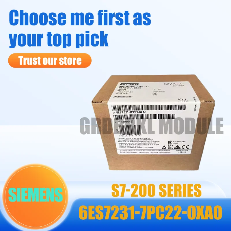 New Original SIEMENS 6ES7231-7PC22-0XA0 6ES7 231-7PC22-0XA0 S7-200 Analog Input Module
New Original SIEMENS 6ES7231-7PC22-0XA0 6ES7 231-7PC22-0XA0 S7-200 Analog Input Module
