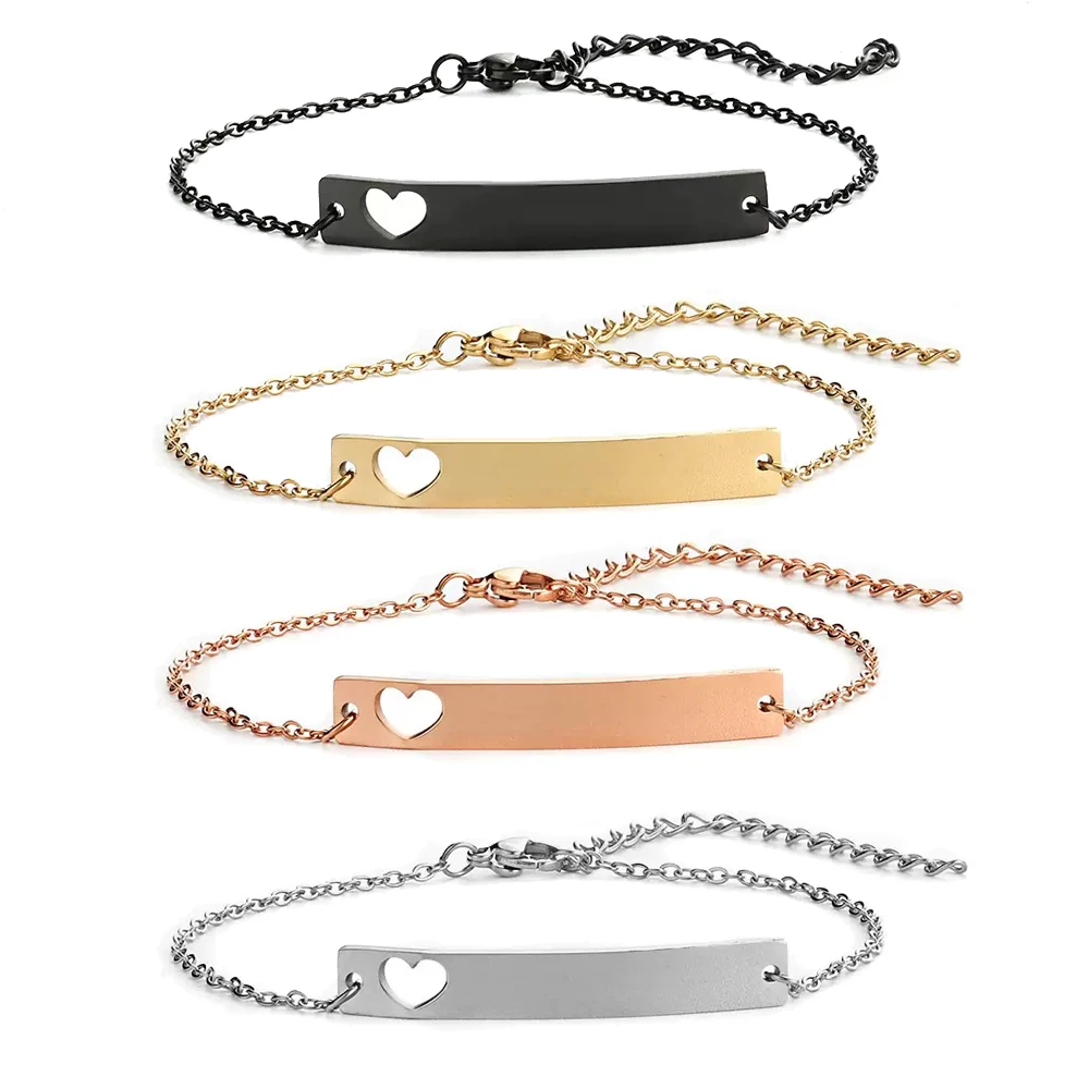 10pcs/lot Mirror Polish Stainless Steel Heart Blank Bar Bracelet Engraved Adjustable Chain Bracelets Stainless Steel Jewelry
10pcs/lot Mirror Polish Stainless Steel Heart Blank Bar Bracelet Engraved Adjustable Chain Bracelets Stainless Steel Jewelry
