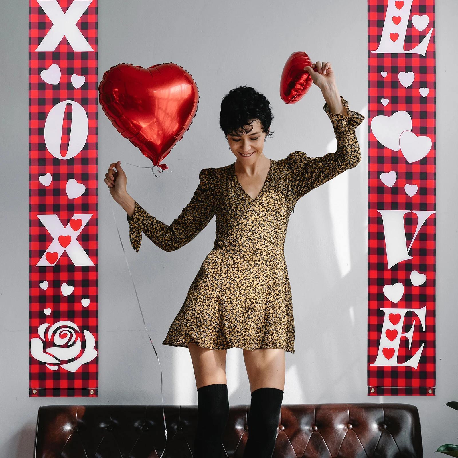 Valentines Day Banner 30x180cm Door Curtains Valentine Hanging Signs Polyester Material Easy Install Porch Couplet
Valentines Day Banner 30x180cm Door Curtains Valentine Hanging Signs Polyester Material Easy Install Porch Couplet