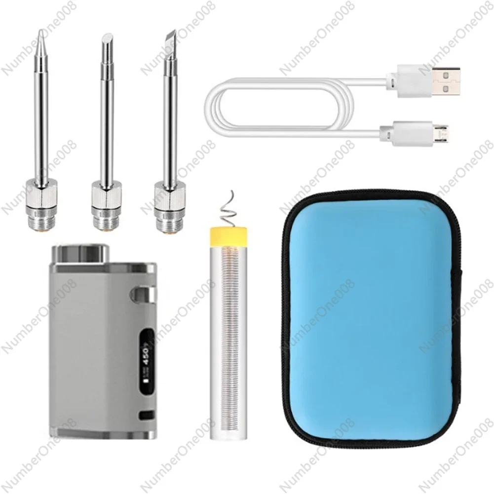 Portable Rechargeable Soldering Iron USB Battery Soldering Iron 1W-75W Power Outdoor Soldering Iron with 3 Tips(Silver)
Portable Rechargeable Soldering Iron USB Battery Soldering Iron 1W-75W Power Outdoor Soldering Iron with 3 Tips(Silver)