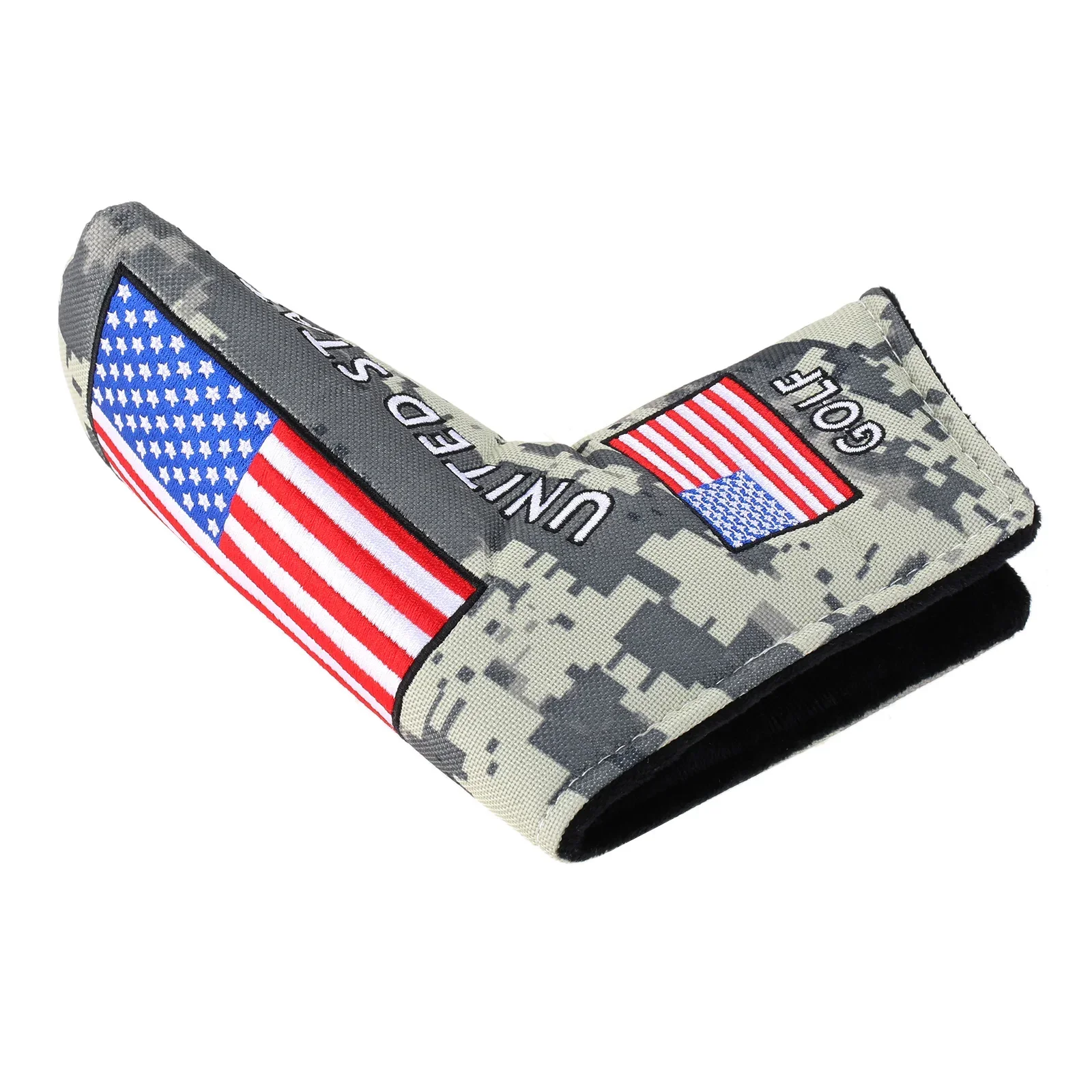 1Pc Waterproof Nylon Green Camouflage Golf Club Putter Headcover USA Flag Embroidery Blade Putter Head Cover Outdoor Golfer Gift
1Pc Waterproof Nylon Green Camouflage Golf Club Putter Headcover USA Flag Embroidery Blade Putter Head Cover Outdoor Golfer Gift