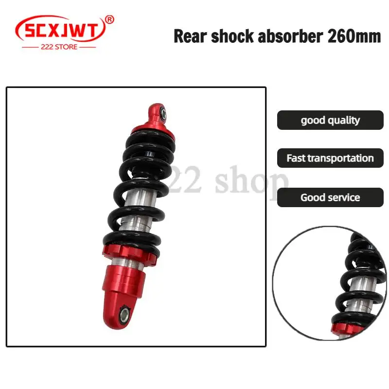 Universal 260mm Rear Shock Absorber Suitable For Scooter Kart Four Wheel All-terrain Vehicle Motorcycle Dirt Pocket Bike
Universal 260mm Rear Shock Absorber Suitable For Scooter Kart Four Wheel All-terrain Vehicle Motorcycle Dirt Pocket Bike