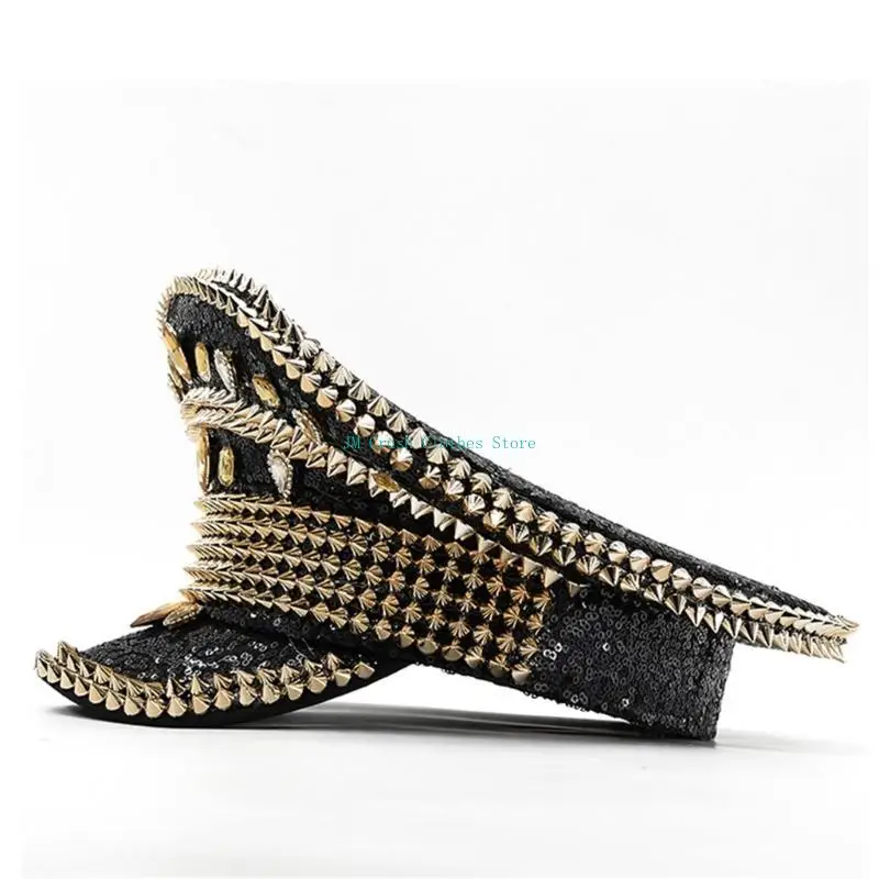 K1ME Jeweled Crystal Captain Hat Party Hat Sailor Hat for Bachelorette Party Hat Versatile for Club Stage
K1ME Jeweled Crystal Captain Hat Party Hat Sailor Hat for Bachelorette Party Hat Versatile for Club Stage