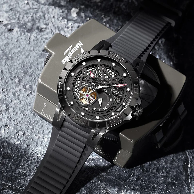 BAOGELA New Top Brand Luxury Men's Watches Skeleton Automatic Mechanical Watch for Men Waterproof Wristwatch 6772 Black
BAOGELA New Top Brand Luxury Men's Watches Skeleton Automatic Mechanical Watch for Men Waterproof Wristwatch 6772 Black