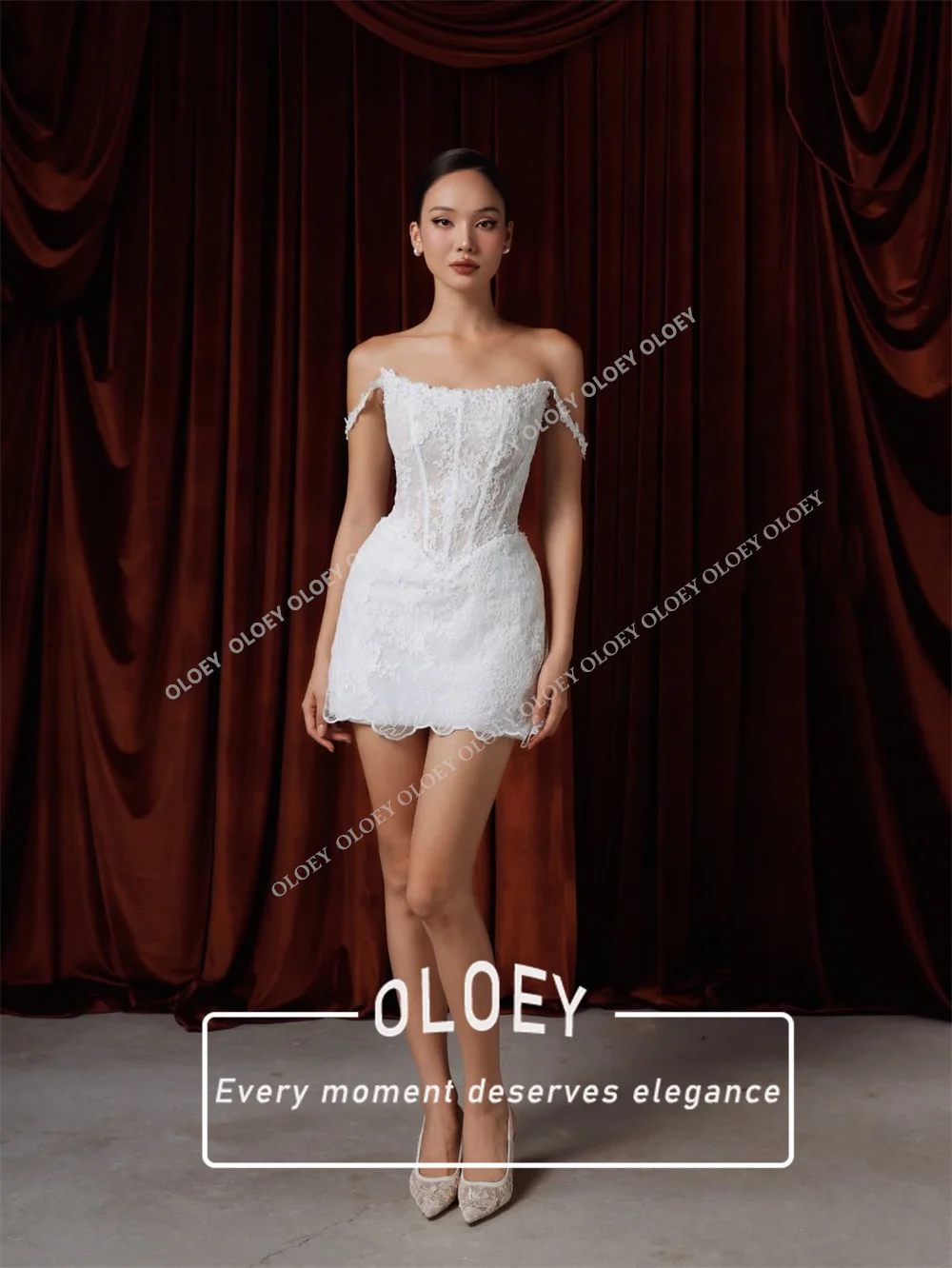 OLOEY Luxury Sequines Lace Short Wedding Dress Fishbones Mermaid Mini Bridal Gown Customized 2026 Lace-up Robe De Mariage
OLOEY Luxury Sequines Lace Short Wedding Dress Fishbones Mermaid Mini Bridal Gown Customized 2026 Lace-up Robe De Mariage