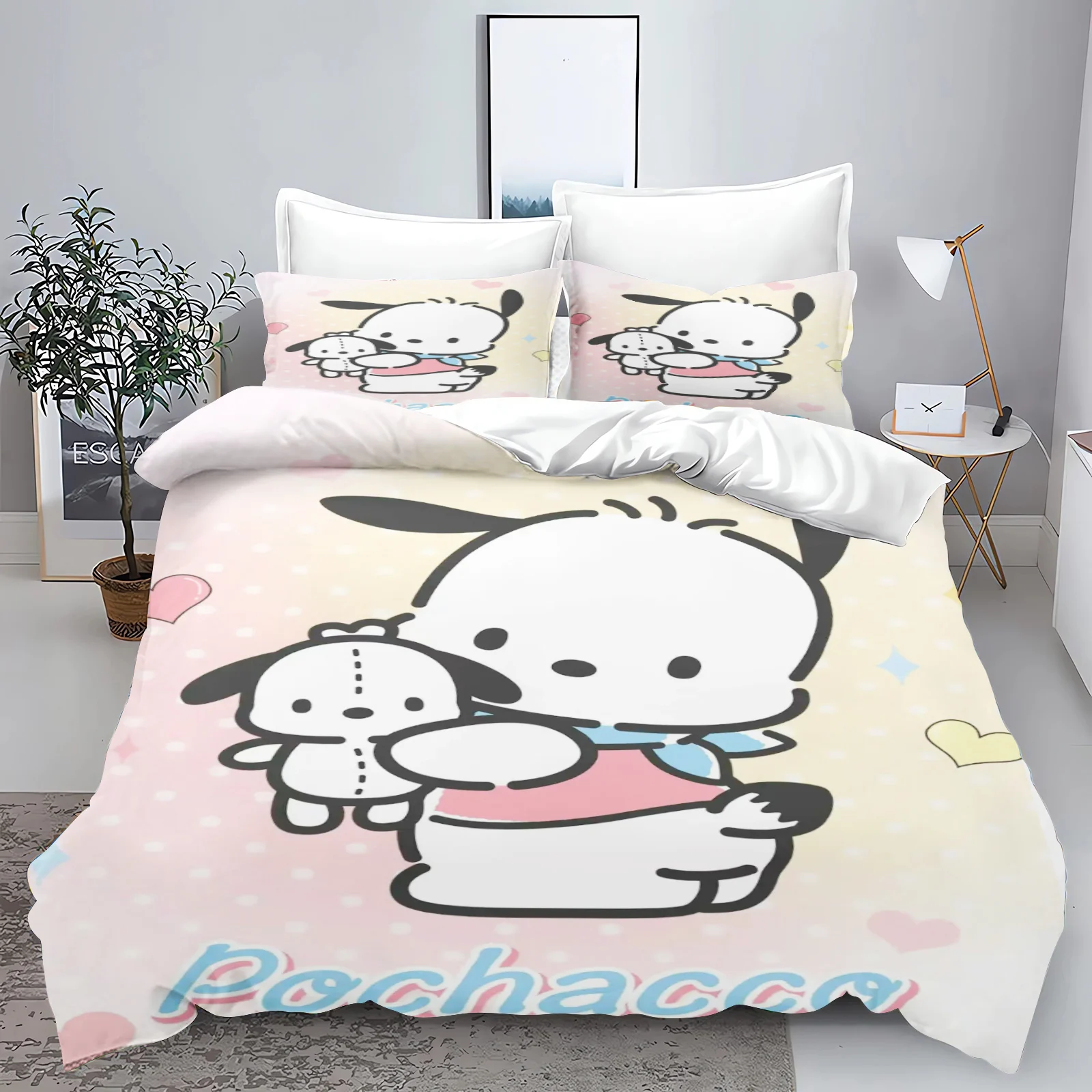 Pochacco Anime Sanrio Duvet Cover Set Comforte Printed Cartoon Twin Size Bedding Sets Christmas Gifts 3-piece
Pochacco Anime Sanrio Duvet Cover Set Comforte Printed Cartoon Twin Size Bedding Sets Christmas Gifts 3-piece