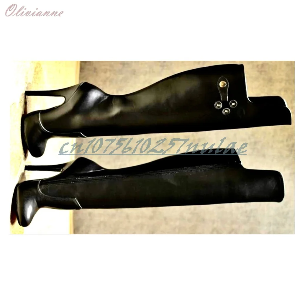 2026 New Arrival Women Punk Black Rivet Knee High Boots Matte pu Leather Round Toe Stiletto High Heels Side Zipper Gothic Par
2026 New Arrival Women Punk Black Rivet Knee High Boots Matte pu Leather Round Toe Stiletto High Heels Side Zipper Gothic Par