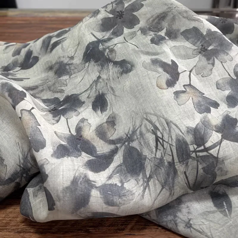 1yard Blue Rhyme Ink Painting tissu High quality New Style ramie fabric Fashion Gown Dress fabrics for clothing
1yard Blue Rhyme Ink Painting tissu High quality New Style ramie fabric Fashion Gown Dress fabrics for clothing