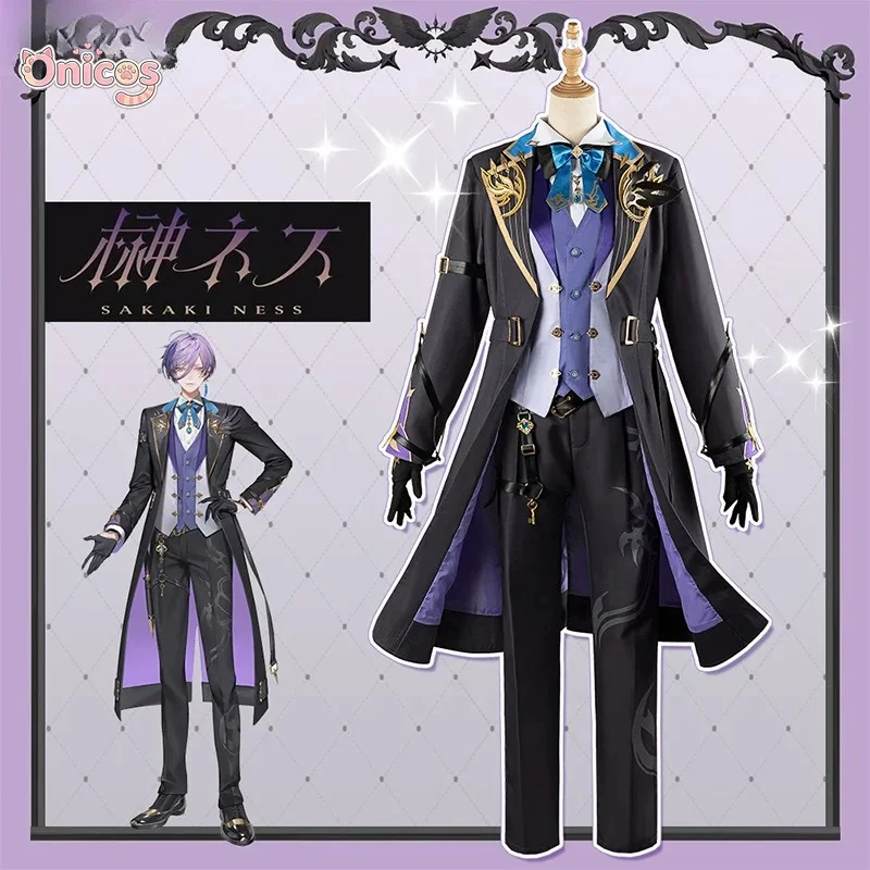 Vtuber Ness Sakaki Cosplay Costume Black Purple Uniform For Men Full Set Role Play Clothes Comic Con Outfit Onicos
Vtuber Ness Sakaki Cosplay Costume Black Purple Uniform For Men Full Set Role Play Clothes Comic Con Outfit Onicos