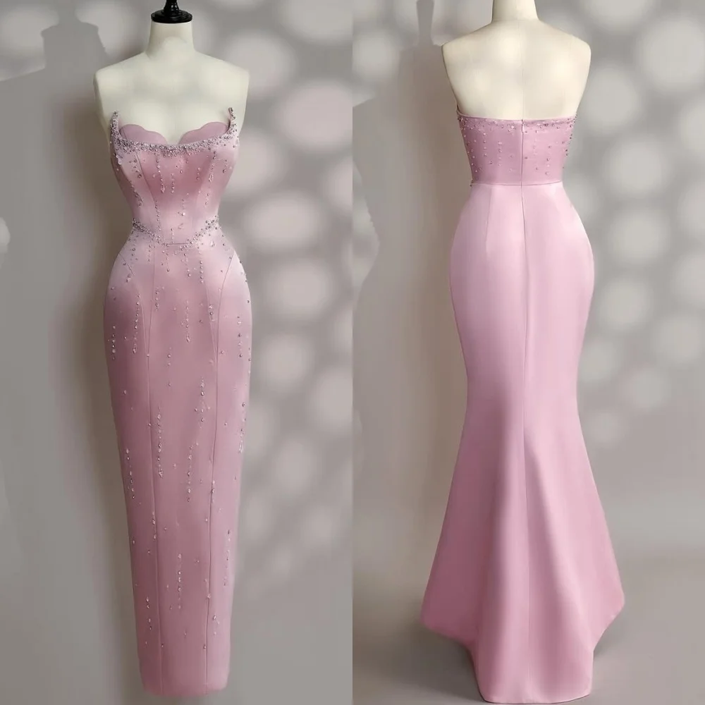Customized Exquisite Elegant Charmeuse Rhinestone Pleat Mermaid Strapless Long Dresses Bespoke Occasion Dresses High Quality
Customized Exquisite Elegant Charmeuse Rhinestone Pleat Mermaid Strapless Long Dresses Bespoke Occasion Dresses High Quality