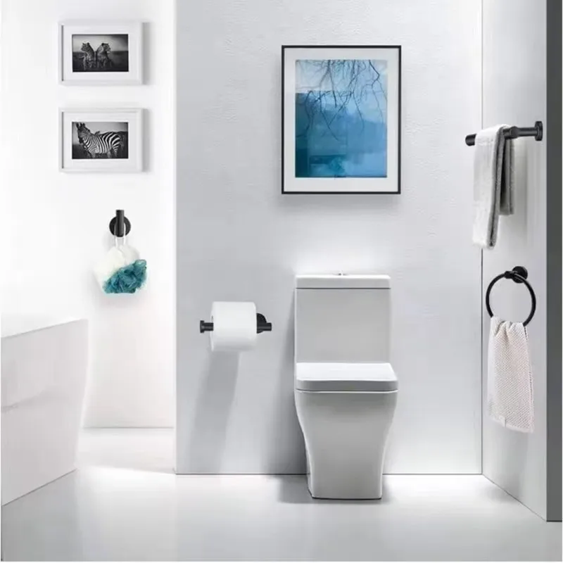 ABGR-Stainless Steel Bathroom Accessories Set-No-Drill Towel Bar, Hook, Tissue Holder In Black
ABGR-Stainless Steel Bathroom Accessories Set-No-Drill Towel Bar, Hook, Tissue Holder In Black