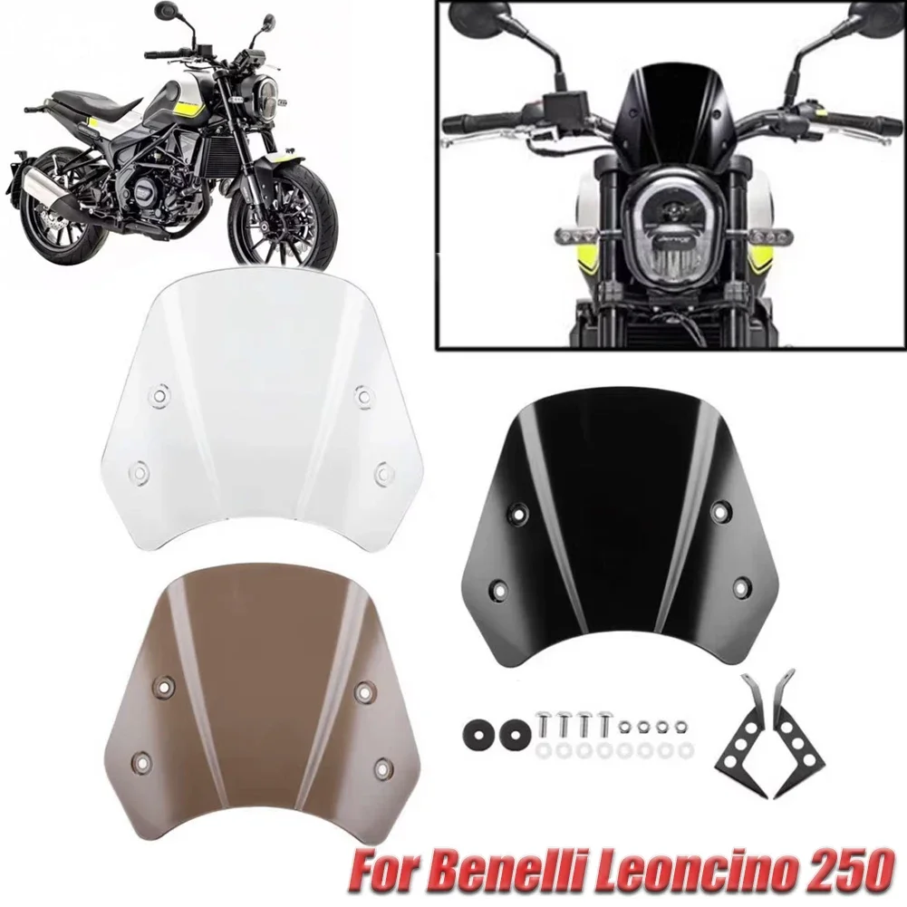 For Benelli Leoncino 250 BJ250 Motorcycle Windshield Windscreen Wind Deflector With Brackets Front Fairing Accessories
For Benelli Leoncino 250 BJ250 Motorcycle Windshield Windscreen Wind Deflector With Brackets Front Fairing Accessories