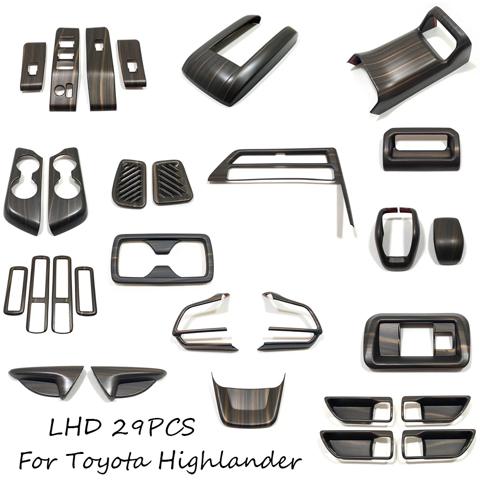 LHD For Toyota Highlander 2020-2022 Car Wood Decoration Armrest Window Lift Button Console Gear Water Cup Cover Air Vent Trims
LHD For Toyota Highlander 2020-2022 Car Wood Decoration Armrest Window Lift Button Console Gear Water Cup Cover Air Vent Trims