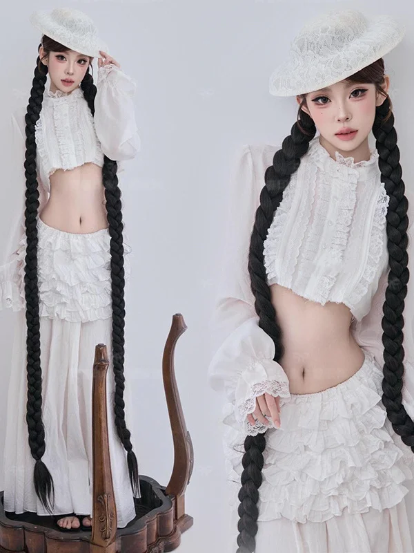 White Gothic Style Lace Long Dress Women's Retro Courtship Stage Costume Art Photo Shoot Personal Portrait Photography
White Gothic Style Lace Long Dress Women's Retro Courtship Stage Costume Art Photo Shoot Personal Portrait Photography
