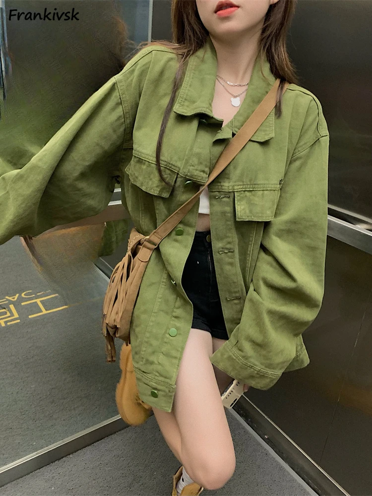 Colorful Jackets Women Single Autumn Turn-down Collar Loose European Style Retro Denim Full Length Safari All-match 2023
Colorful Jackets Women Single Autumn Turn-down Collar Loose European Style Retro Denim Full Length Safari All-match 2023