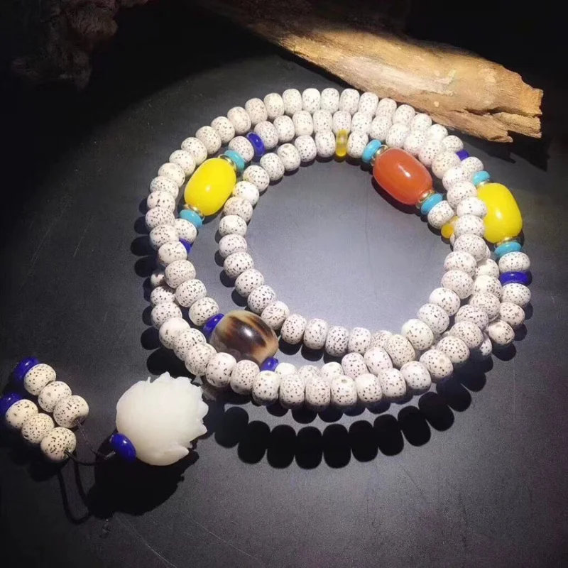 High Density Smooth White 108 Beads Moon Bodhi Buddhist Bead Bracelet Necklace
High Density Smooth White 108 Beads Moon Bodhi Buddhist Bead Bracelet Necklace