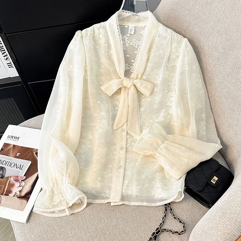 Women Shirt Blouse New Long Sleeve Bow Collar Jacquard Shirt Blouse Women Tops Blouses Shirts Blusas Para Mujer Blusa 2025 Q538
Women Shirt Blouse New Long Sleeve Bow Collar Jacquard Shirt Blouse Women Tops Blouses Shirts Blusas Para Mujer Blusa 2025 Q538
