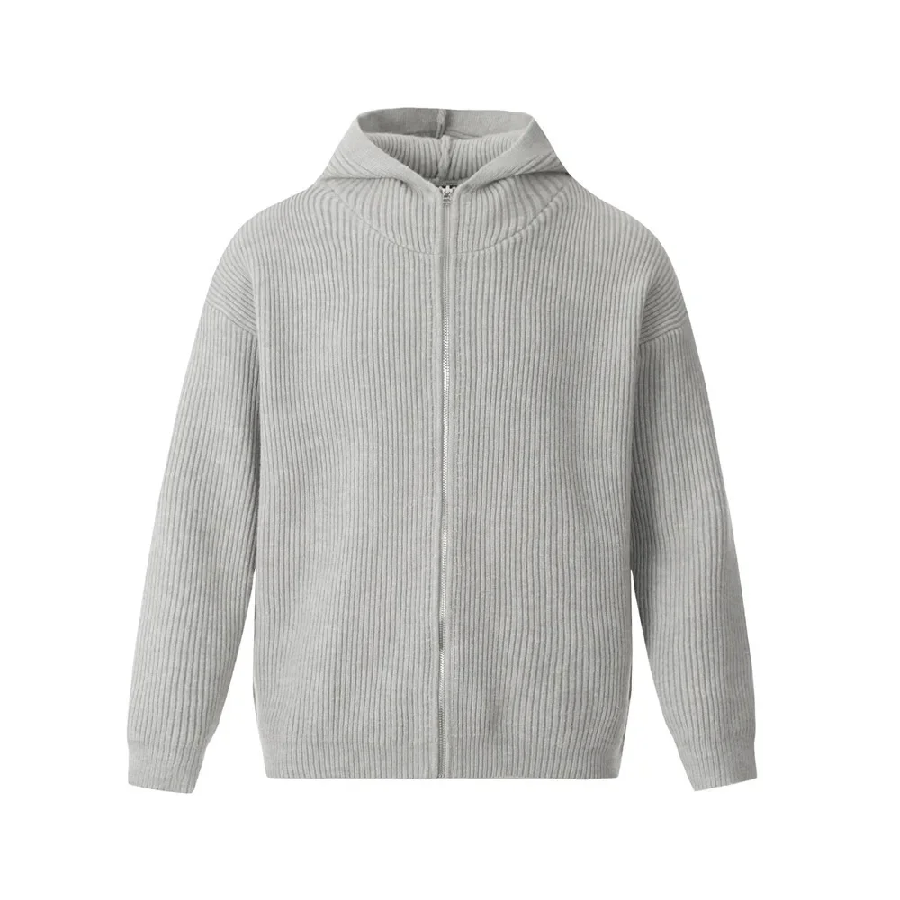 Men's Loose and Versatile Solid-color Knitted Sweater Jacket. Trendy Brand Ribbed Hooded Zipper Cardigan for Spring and Autumn.
Men's Loose and Versatile Solid-color Knitted Sweater Jacket. Trendy Brand Ribbed Hooded Zipper Cardigan for Spring and Autumn.
