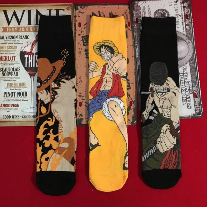 New One Piece Cotton Socks Anime Cartoon Luffy Roronoa Zoro Character Pattern Comfortable Sweat Wicking Men's and Women's Sock
New One Piece Cotton Socks Anime Cartoon Luffy Roronoa Zoro Character Pattern Comfortable Sweat Wicking Men's and Women's Sock