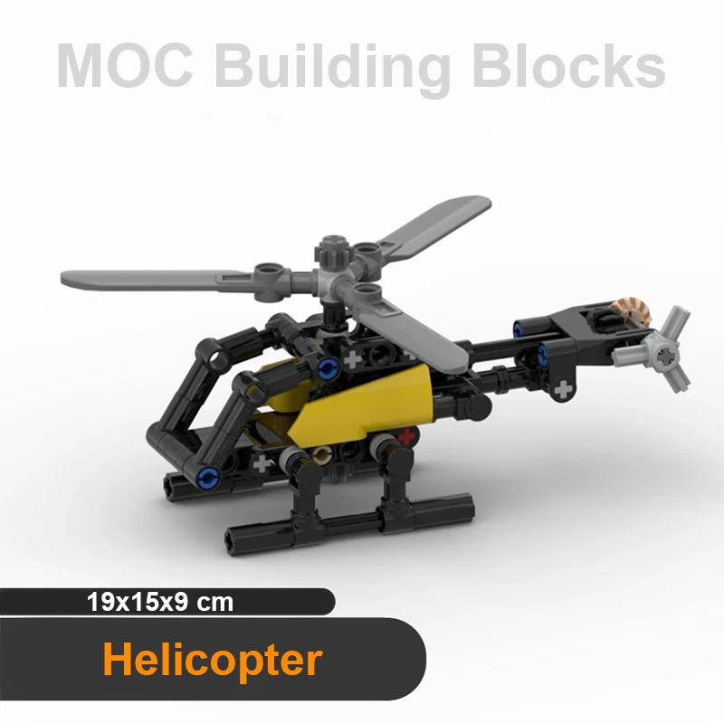 Helicopter with Propeller Assembly Model Building Blocks Loose Parts Aircraft Drone MOC Bricks Kid Science and Education DIY Toy 
Helicopter with Propeller Assembly Model Building Blocks Loose Parts Aircraft Drone MOC Bricks Kid Science and Education DIY Toy