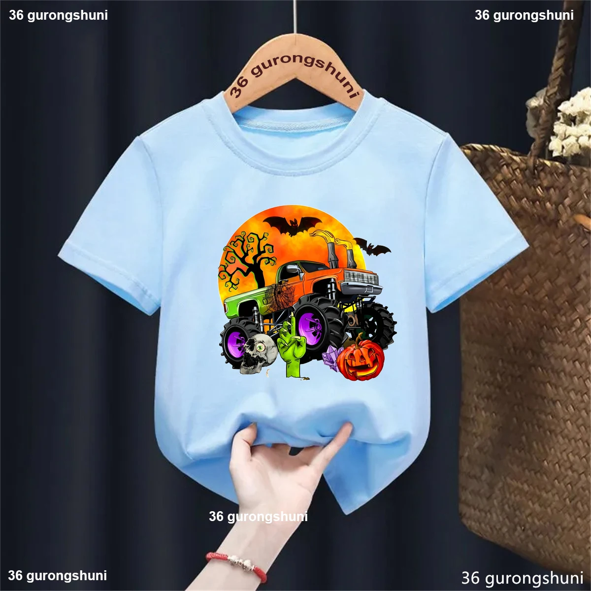 Terror Tractor Pumpkin Bat Printed T Shirt Girls/Boys Halloween Gift Tshirt Cool Kids Clothes Harajuku Shirt Streetwear
Terror Tractor Pumpkin Bat Printed T Shirt Girls/Boys Halloween Gift Tshirt Cool Kids Clothes Harajuku Shirt Streetwear