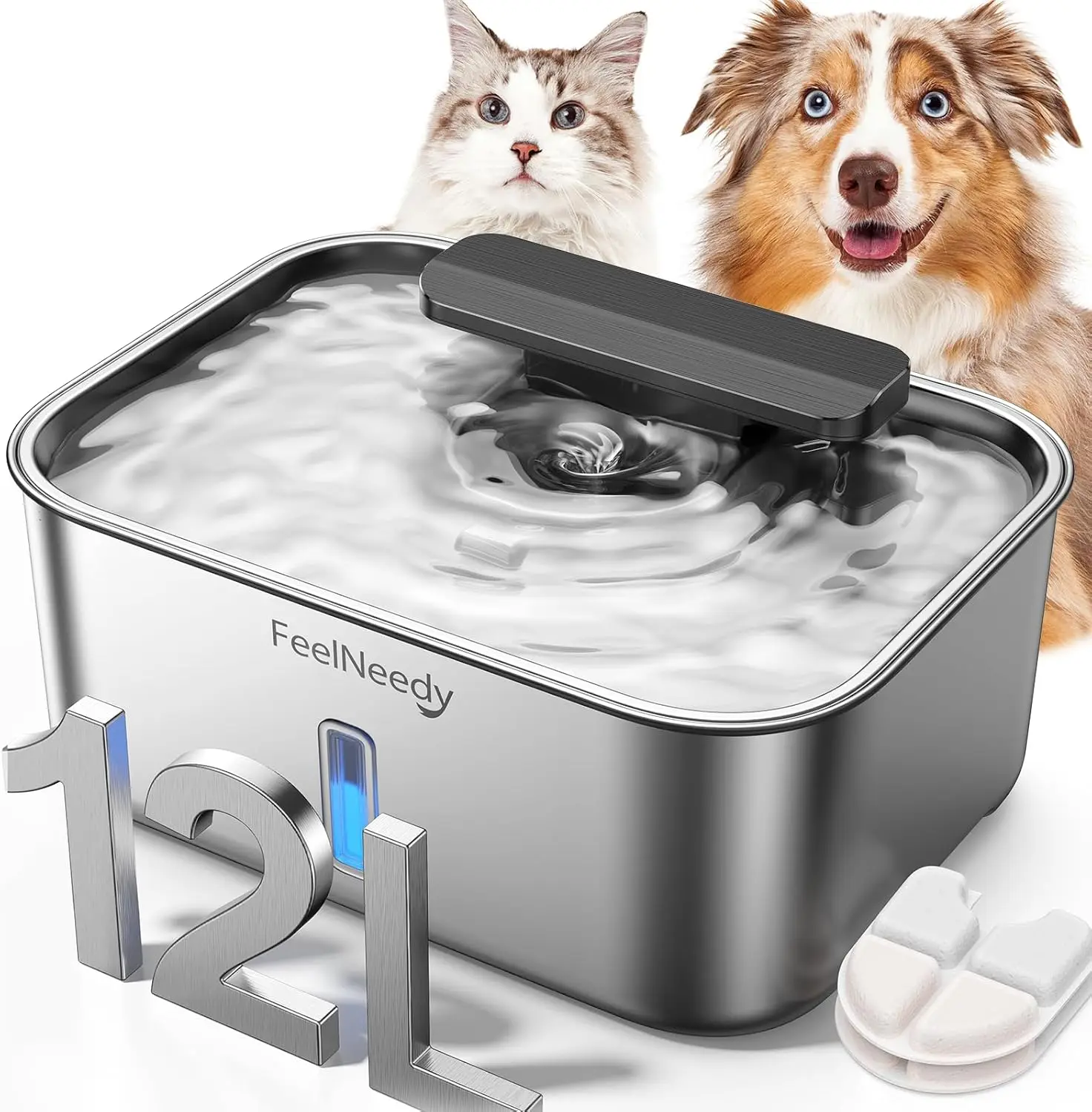 3 Gal Stainless Steel Dog Water Fountain for Large Dog, Pet Fountain, Dog Bowl Dispenser with Level Window
3 Gal Stainless Steel Dog Water Fountain for Large Dog, Pet Fountain, Dog Bowl Dispenser with Level Window
