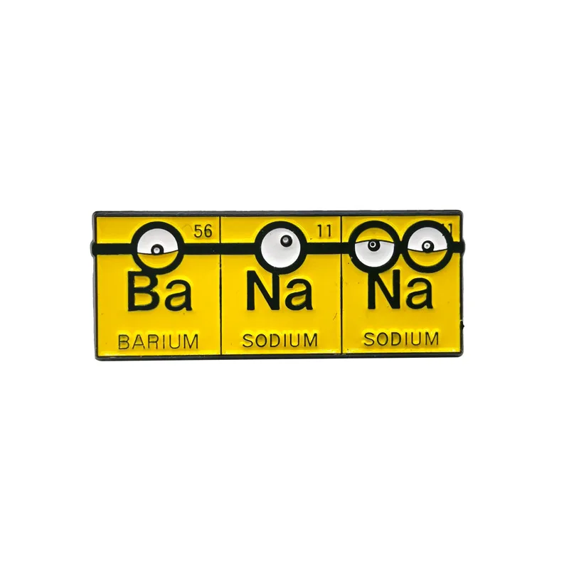 Minions Metal Badge Funny Banana Elements Periodic Table Book Packaging Decoration Brooch Pins Y2k Fashion Toys Anime Cartoon
Minions Metal Badge Funny Banana Elements Periodic Table Book Packaging Decoration Brooch Pins Y2k Fashion Toys Anime Cartoon