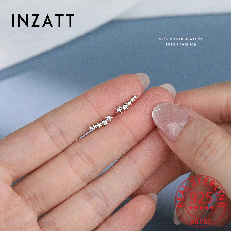 INZATT Real 925 Sterling Silver Zircon Meteor Star Mini Stud Earrings for Women Cute Fine Jewelry Light Luxury Accessories
INZATT Real 925 Sterling Silver Zircon Meteor Star Mini Stud Earrings for Women Cute Fine Jewelry Light Luxury Accessories