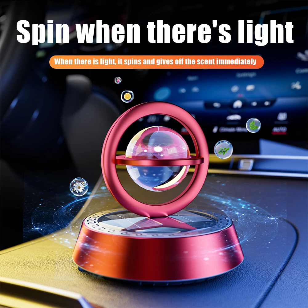 Solar Energy Rotate Car Perfume Aluminium Alloy Interplanetary Suspension Car Diffuser Perfume Accessories Car Aromatherapy
Solar Energy Rotate Car Perfume Aluminium Alloy Interplanetary Suspension Car Diffuser Perfume Accessories Car Aromatherapy