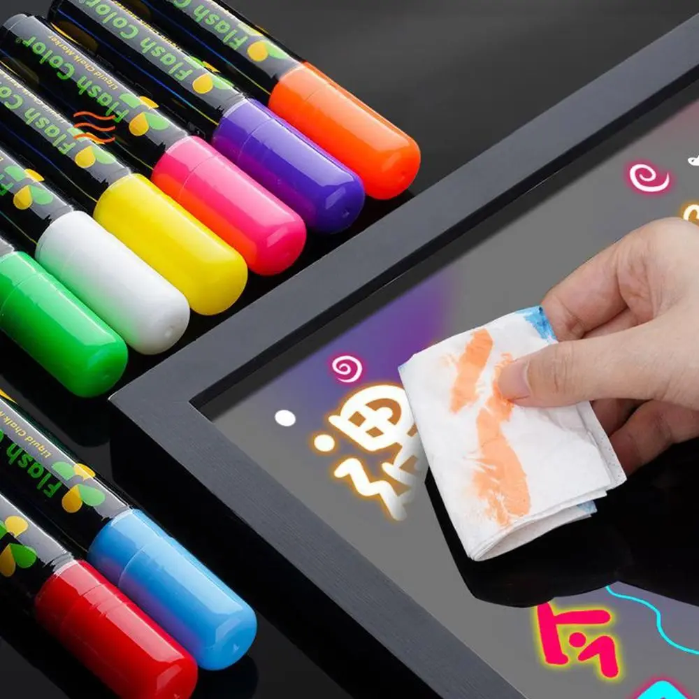 6/10mm Color Pen Water-based Erasable Billboard Special Pens Marker Pen for Whiteboard Graffiti LED Advertisement Chalkboard
6/10mm Color Pen Water-based Erasable Billboard Special Pens Marker Pen for Whiteboard Graffiti LED Advertisement Chalkboard