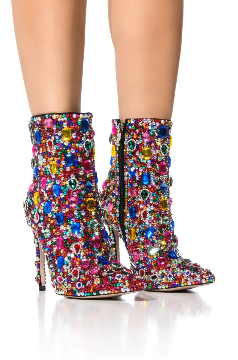 Spring Autumn New Women's Short Boots Crystal Decor Handmade Zipper Design Women Boots Shiny Fashion Medium Boots 44
Spring Autumn New Women's Short Boots Crystal Decor Handmade Zipper Design Women Boots Shiny Fashion Medium Boots 44