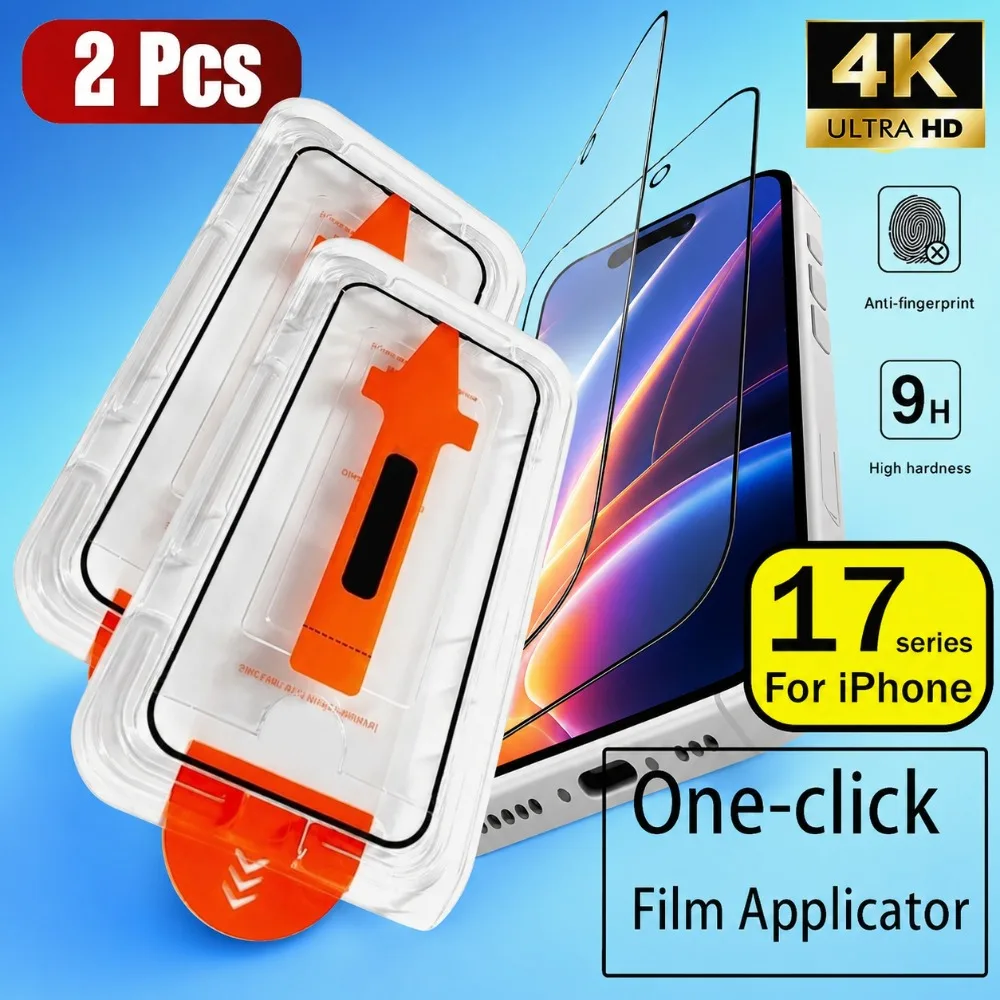 2Pcs Ultra Clear Tempered Glass For iPhone 17 16 15 14 13 Pro Max Air 16e 17e 12 11 Pro 15 14 Plus One Click Easy Install Glass
2Pcs Ultra Clear Tempered Glass For iPhone 17 16 15 14 13 Pro Max Air 16e 17e 12 11 Pro 15 14 Plus One Click Easy Install Glass