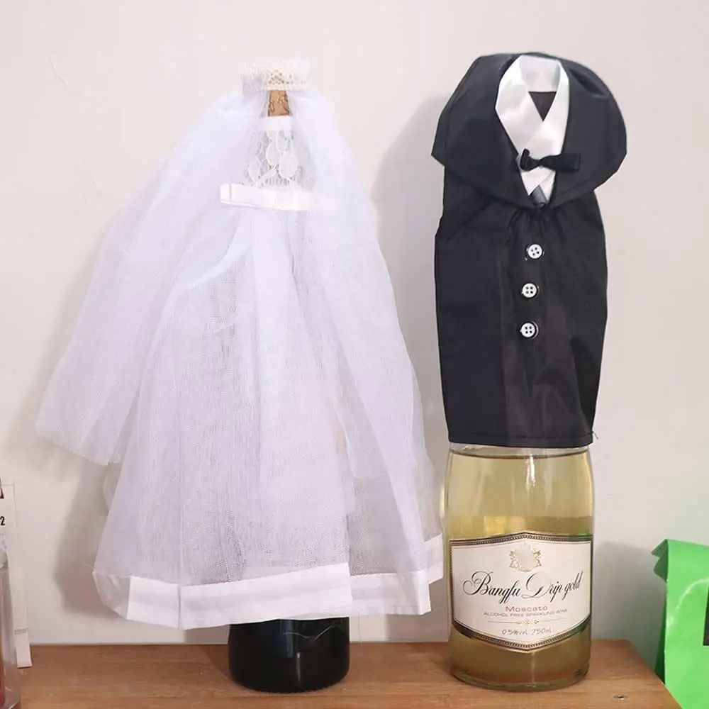 Cartoon Wedding Wine Bottle Cover Exquisite Cute White Gauze Dress Wine Cap Ceremonial Dress Reusable Wine Bottle Bag
Cartoon Wedding Wine Bottle Cover Exquisite Cute White Gauze Dress Wine Cap Ceremonial Dress Reusable Wine Bottle Bag