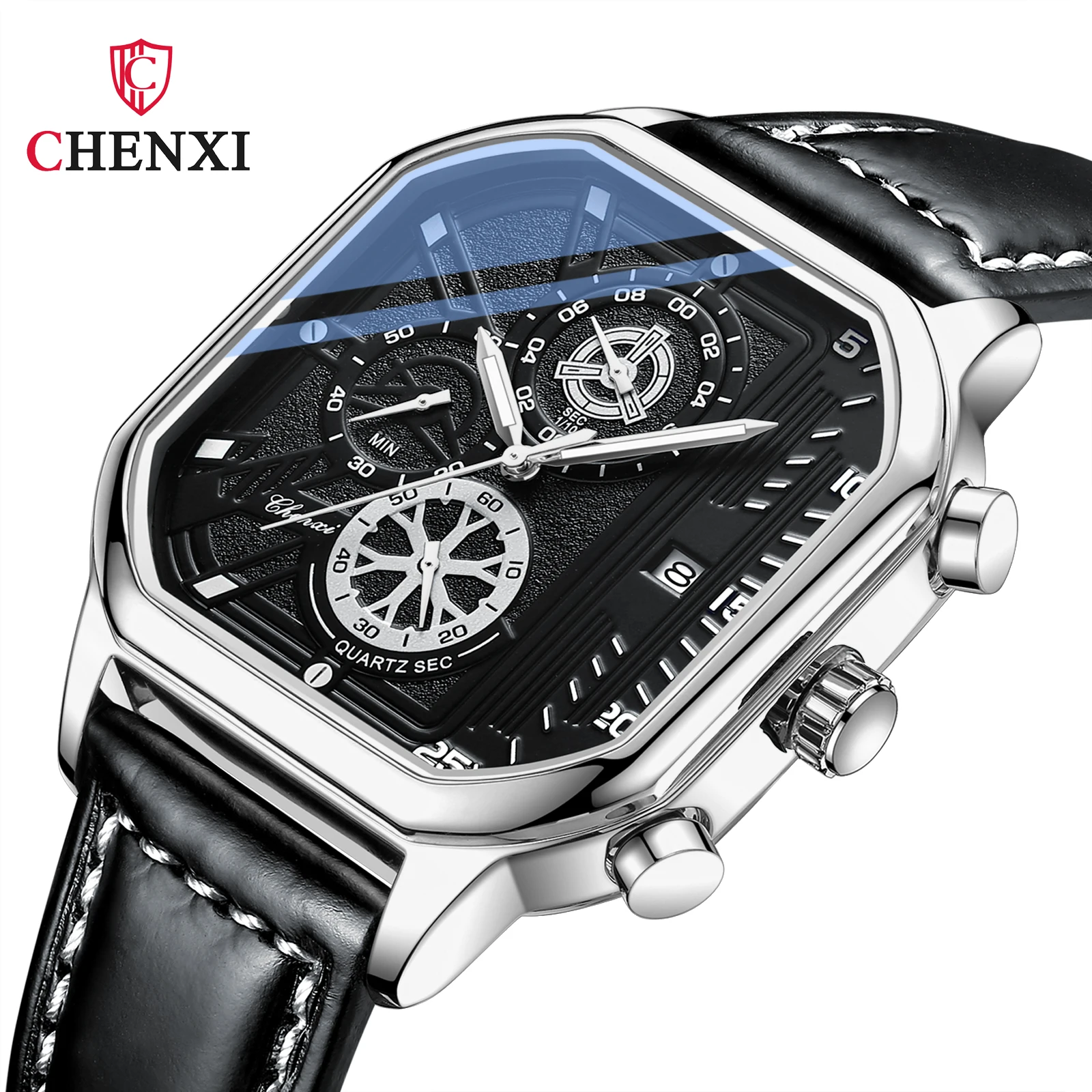 2023 New Fashion Chenxi Top Brand Men Square Dial Black Leather Chronograph Quartz Sports Casual Waterproof Watches
2023 New Fashion Chenxi Top Brand Men Square Dial Black Leather Chronograph Quartz Sports Casual Waterproof Watches
