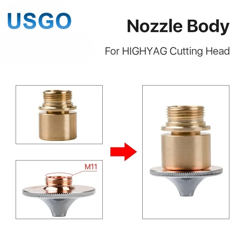 Laser Nozzle Body for HIGHYAG Fiber Laser Cutting Head D19mm H23.5mm Laser Cutting Machine Spare Parts
Laser Nozzle Body for HIGHYAG Fiber Laser Cutting Head D19mm H23.5mm Laser Cutting Machine Spare Parts