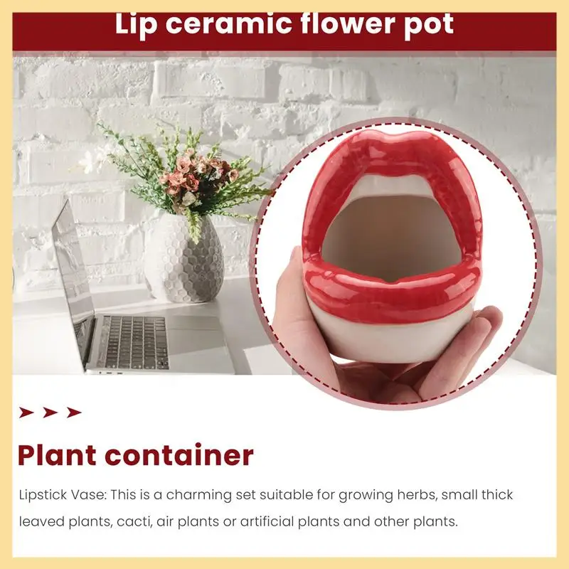 GOOD-Creative Succulent Cactus Pot, Small Flower Plants Containers Sexy Big Lips Planter For Home Office
GOOD-Creative Succulent Cactus Pot, Small Flower Plants Containers Sexy Big Lips Planter For Home Office
