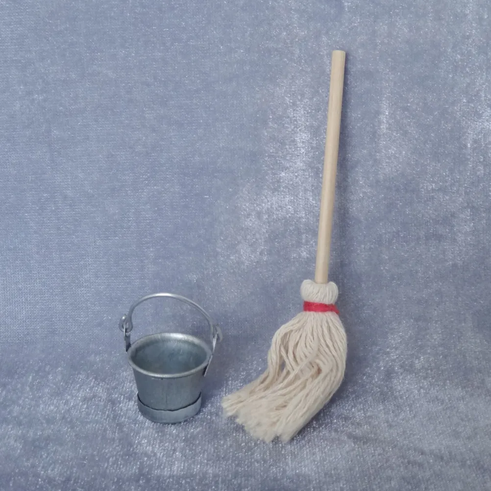 2Pcs Mini Creative Fairy Garden Cleaning Tools Mini Mop Bucket Lightweight Handmade for 1:12 Miniature House Furniture
2Pcs Mini Creative Fairy Garden Cleaning Tools Mini Mop Bucket Lightweight Handmade for 1:12 Miniature House Furniture
