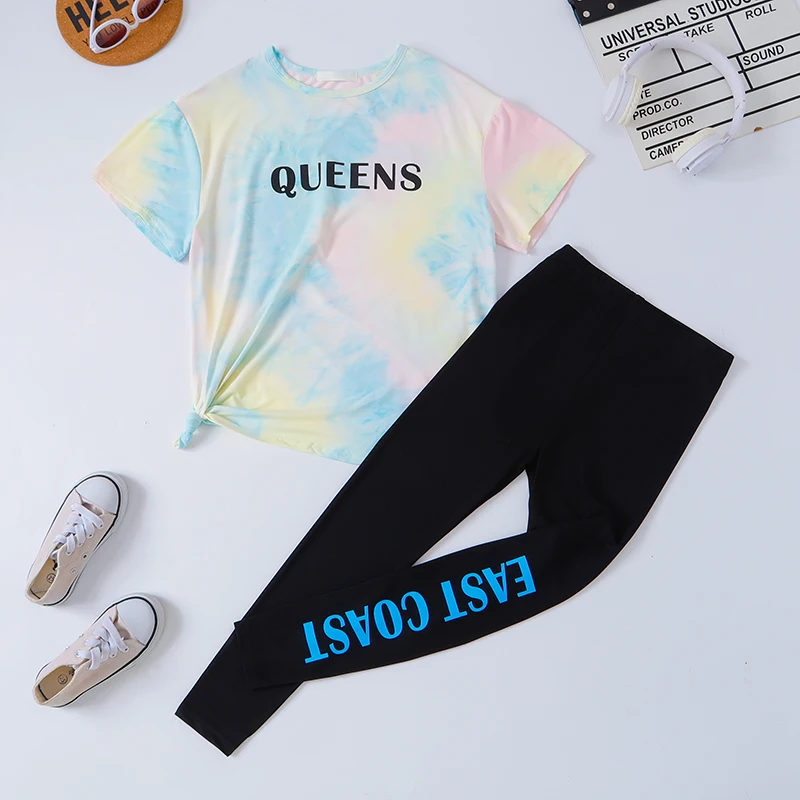 Two Piece Summer Girl Girl Daily Casual Letter Print Short Sleeved T-Shirt Long Pants Party Party Party Party Clothing Set
Two Piece Summer Girl Girl Daily Casual Letter Print Short Sleeved T-Shirt Long Pants Party Party Party Party Clothing Set