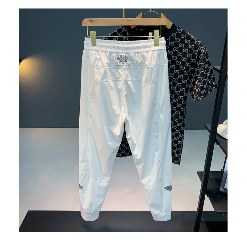Summer thin sports quick drying pants for men's fashion trend, elastic slim fit, breathable casual pants
Summer thin sports quick drying pants for men's fashion trend, elastic slim fit, breathable casual pants