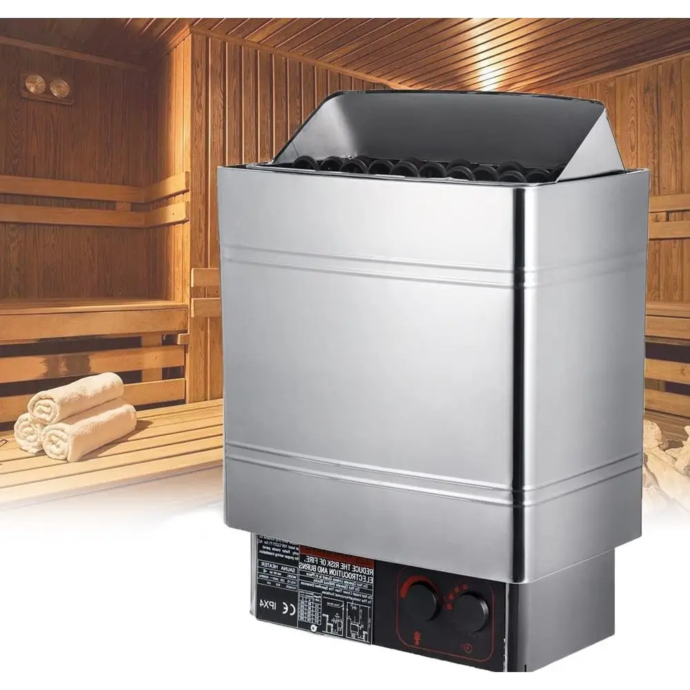 Electric Stainless Steel Dry Steam Sauna Heater, 3KW, for Home or Hotel Sauna Rooms with Internal Control
Electric Stainless Steel Dry Steam Sauna Heater, 3KW, for Home or Hotel Sauna Rooms with Internal Control