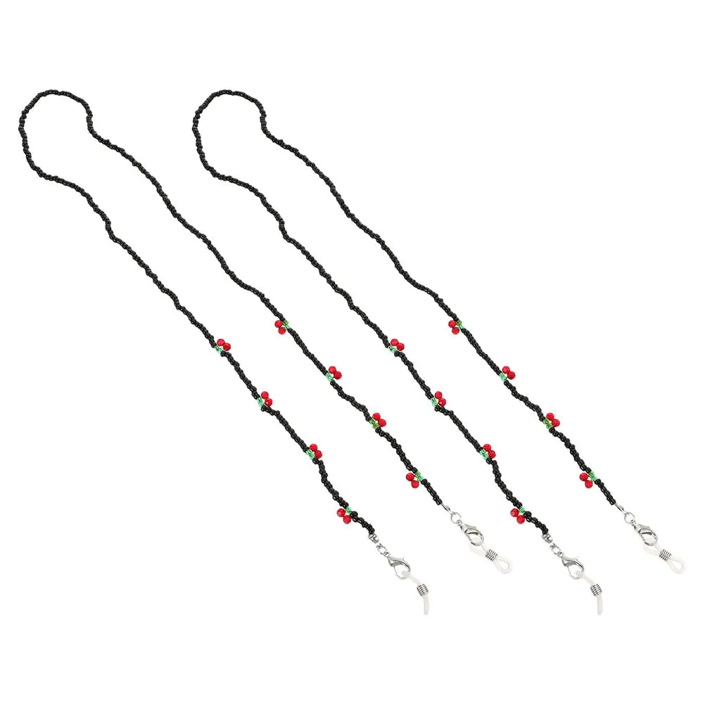 2Pcs Cherry Bead Glasses Chain Face Mask Holder Cute Eyewear Accessory Durable Metal Beads for Women Black Glasses Straps
2Pcs Cherry Bead Glasses Chain Face Mask Holder Cute Eyewear Accessory Durable Metal Beads for Women Black Glasses Straps