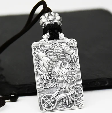 Sterling silver lucky pendant men's domineering pendant transfer retro foot silver couple money pendant
Sterling silver lucky pendant men's domineering pendant transfer retro foot silver couple money pendant