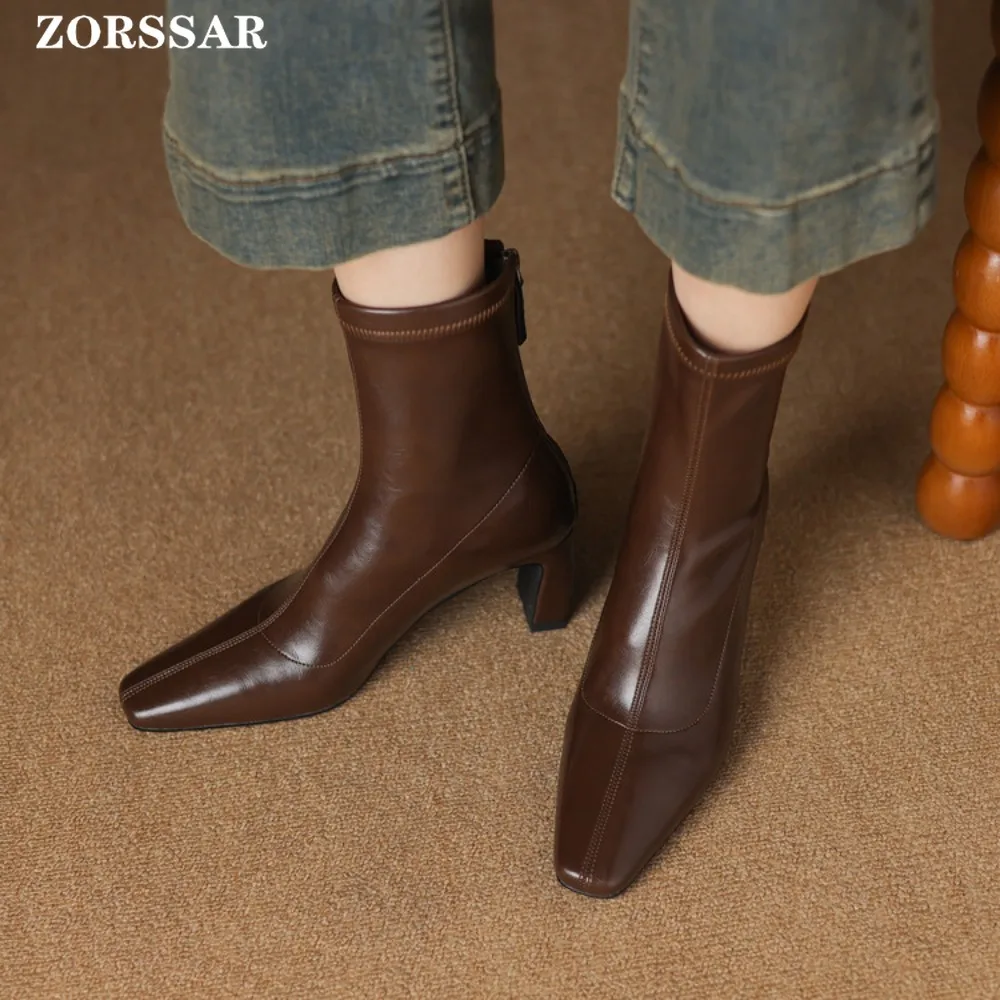Street Style Pointed Toe Slim Women Ankle Boots Fashion Thin Heels Shoes Female Modern Short Booties
Street Style Pointed Toe Slim Women Ankle Boots Fashion Thin Heels Shoes Female Modern Short Booties