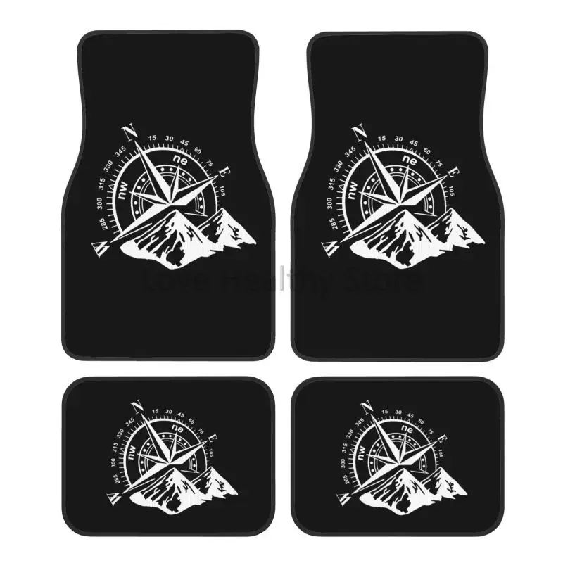 Navigate Mountain Adventure Compass Car Floor Mats Set of 4 Non Slip Front & Rear Foot Mats Rugs with Rubber Backing All Weather
Navigate Mountain Adventure Compass Car Floor Mats Set of 4 Non Slip Front & Rear Foot Mats Rugs with Rubber Backing All Weather