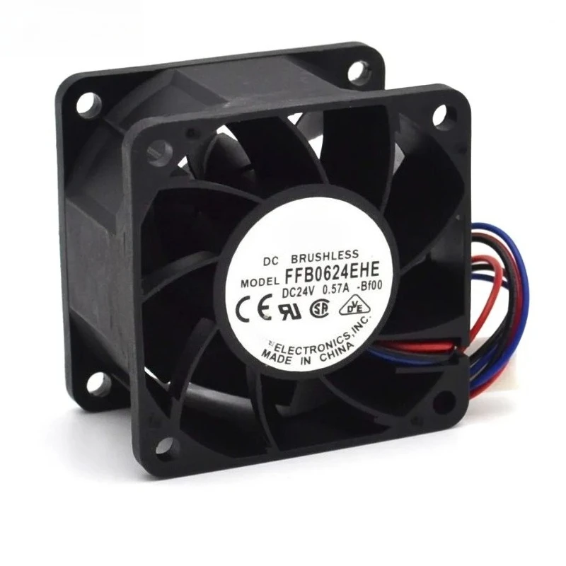 Brand New Original FFB0624EHE 24V 0.57A 6CM 60mm 6038 third-line speed ball bearing cooling fan 60*60*38mm Fast Shipping
Brand New Original FFB0624EHE 24V 0.57A 6CM 60mm 6038 third-line speed ball bearing cooling fan 60*60*38mm Fast Shipping