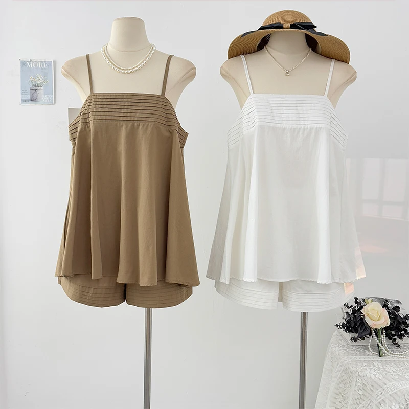 Летний женский плиссированный свободный жилет-бандо на бретельках с высокой талией и широкими штанинами, короткий комплект
Летний женский плиссированный свободный жилет-бандо на бретельках с высокой талией и широкими штанинами, короткий комплект