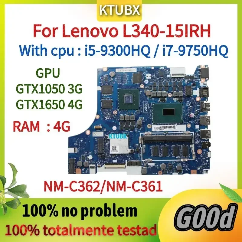 NM-C361 NM-C362 для Lenovo L340-15IRH L340-17IRH Материнская плата ноутбука. С процессором I5-9300H GPU GTX1050 GTX1650 100% тестовая работа
NM-C361 NM-C362 для Lenovo L340-15IRH L340-17IRH Материнская плата ноутбука. С процессором I5-9300H GPU GTX1050 GTX1650 100% тестовая работа