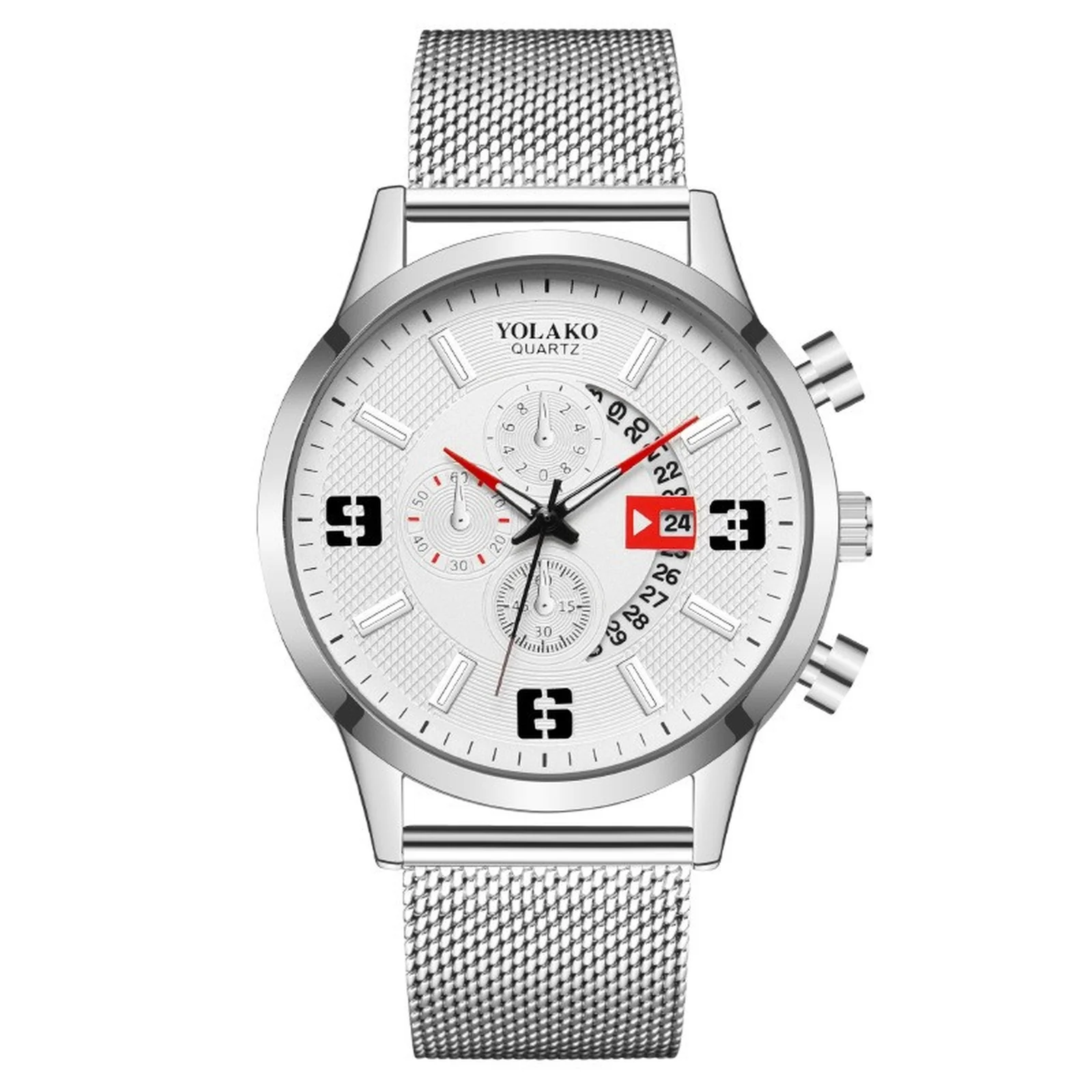Кварцевые часы из нержавеющей стали с сетчатым ремешком, повседневный стиль, мужские наручные часы, дисплей даты, модные часы, подарок
Кварцевые часы из нержавеющей стали с сетчатым ремешком, повседневный стиль, мужские наручные часы, дисплей даты, модные часы, подарок