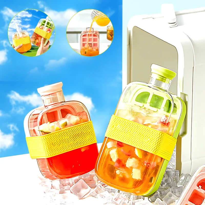 D2 Grid Big Ice Cube Tray Curling Ice Cube Maker Mold Tray With Lid Silicone Ice Container With Straw Cable Tie Fitness Drink
D2 Grid Big Ice Cube Tray Curling Ice Cube Maker Mold Tray With Lid Silicone Ice Container With Straw Cable Tie Fitness Drink